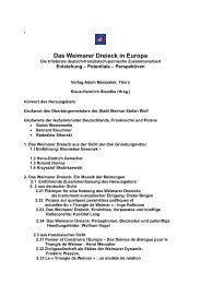 Das Weimarer Dreieck in Europa