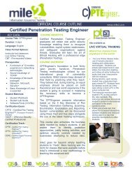 Certified Penetration Testing Engineer - Mile2