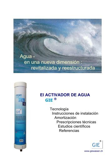 Agua - en una nueva dimensión : revitalizada y reestructurada - GIE