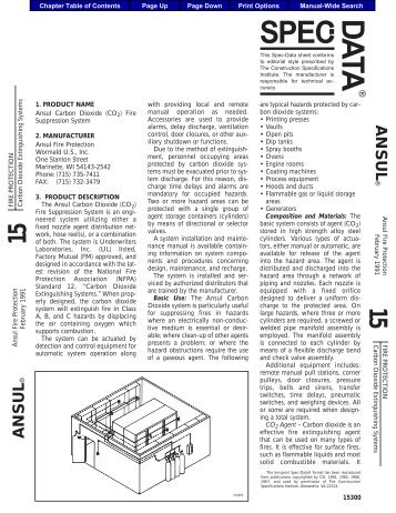 High Press. CO2 - Sec 3: Specifications - Wormald