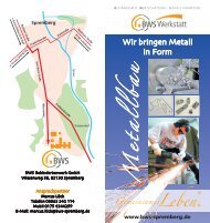 Flyer Metallbau - Behindertenwerk Spremberg