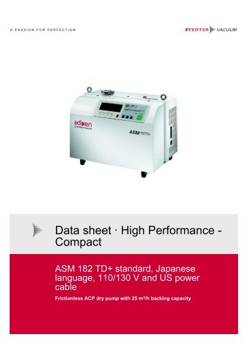 Data sheet Â· High Performance - Compact ASM 182 TD+ standard ...