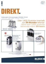 block direkt. 2013/14 - BLOCK Transformatoren-Elektronik GmbH