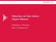 DÃ©tection de fuite hÃ©lium - RÃ©seau des technologies du vide