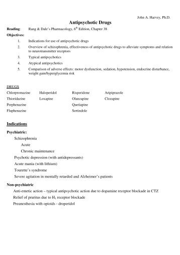 Antipsychotic Drugs