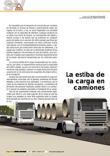 La estiba de la carga en camiones - Centro Zaragoza