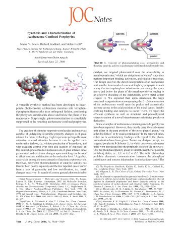 Synthesis and Characterization of Azobenzene ... - HechtLab