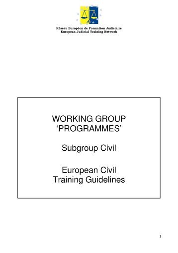 European Civil and Procedural Law - EJTN