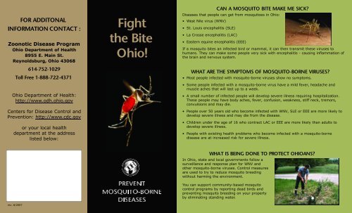 Mosquito Brochure - Ohio Department of Health