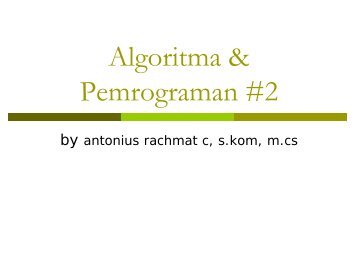 Algoritma & Pemrograman 2