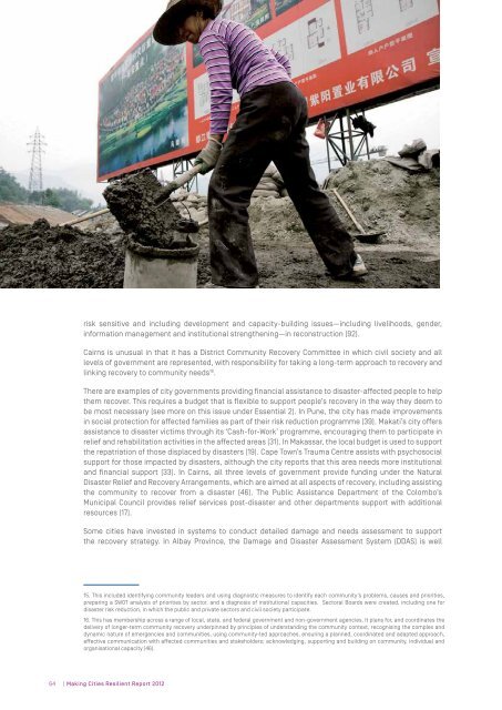 Making Cities Resilient Report 2012