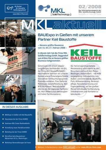 BAUExpo in GieÃŸen mit unserem Partner Keil Baustoffe