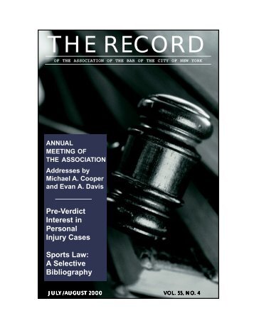 THE RECORD - New York City Bar Association