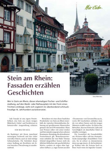 Stein am Rhein: Fassaden erzählen Geschichten - Mir z'lieb