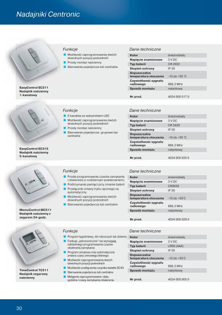 Katalog zbiorczy, automatyka do rolet - Becker-Antriebe International