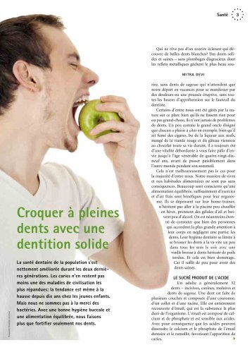 Croquer à pleines dents avec une dentition solide - Mir z'lieb