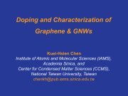Doping and characterization of graphene and graphene nanowalls