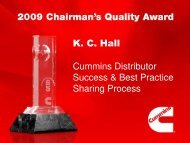 Distributor Best Practice Sharing - Cummins.com