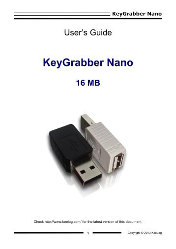 KeyGrabber Nano User's Guide - Hardware Keylogger