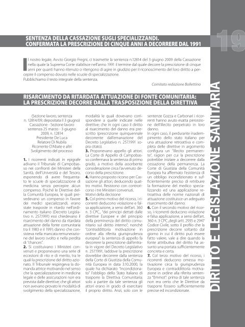 Luglio - Agosto 2009 (pdf - 2 MB) - Ordine Provinciale dei Medici ...