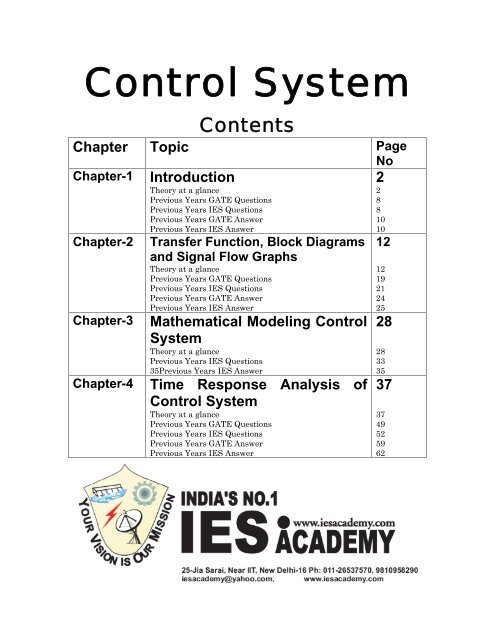 Closed-Loop Control System - IES Academy