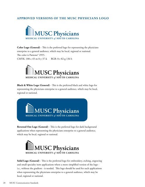 Communication Standards Manual - Medical Center Intranet