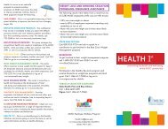 Health 1st brochure - Medical Center Intranet