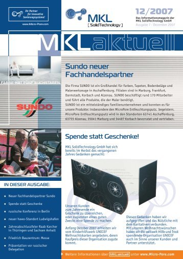 MKL aktuell 12/2007 - mkl-technology