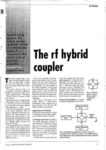 The RF Hybrid Coupler