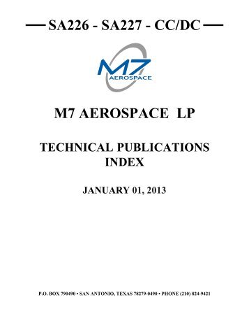 sa226 - sa227 - cc/dc m7 aerospace lp technical publications index ...