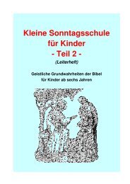 Kleine Sonntagsschule für Kinder - Teil 2 - - FCDI