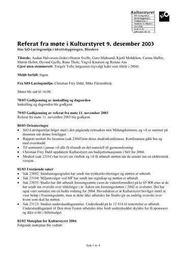 KS referat fra 9 des.. - SiO