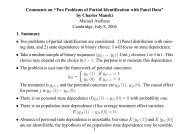 Two Problems of Partial Identification with Panel Data - Cemfi