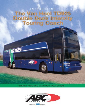 The Van Hool TD925 Double Deck Intercity ... - ABC Companies