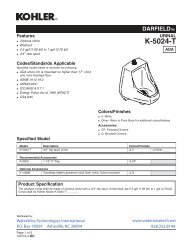 Kohler K-5024-T-0 Darfield Urinal Specifications - WaterWise ...