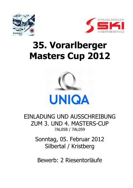 Masters 2012 Silbertal.pdf - Vorarlberger Skiverband