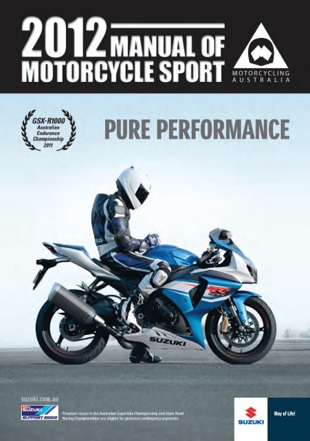 2012 Manual of Motorcycle Sport - Motorcycling Australia