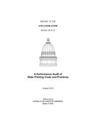 A Performance Audit of State Printing Costs and Practices