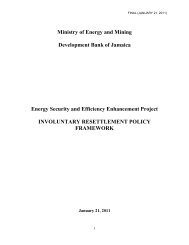 Involuntary Resettlement Policy Framework - Ministry of Energy