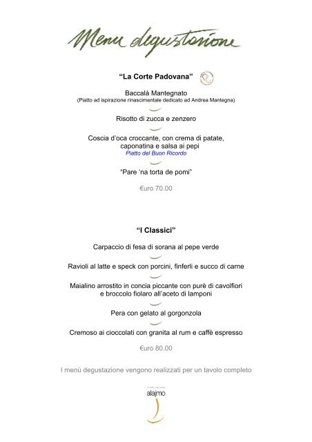 âLa Corte Padovanaâ âI Classiciâ