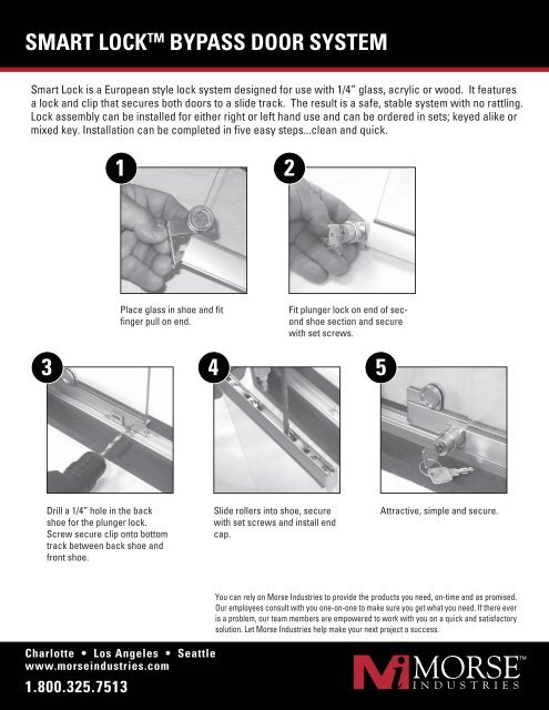 Smart Lock Flier with Morse Logo 5-2009.indd - Morse Industries