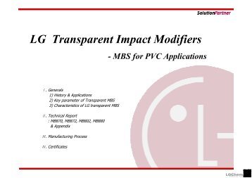 LG Transparent Impact Modifiers - Ballance Plastics