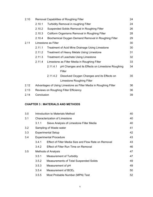 a study on the performance of limestone roughing filter - ePrints@USM