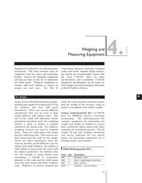 2.1: Anthropometric Indicators Measurement Guide - Linkages Project