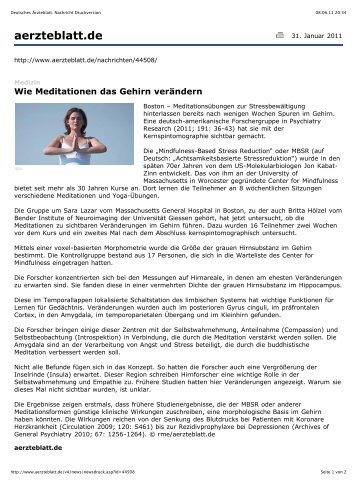 Deutsches Ãrzteblatt: Nachricht Druckversion - Y-Campus