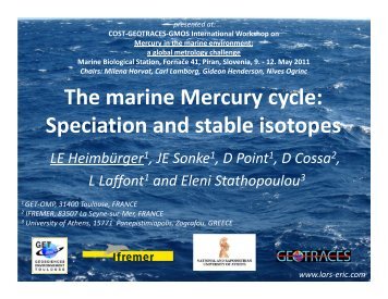 Speciation and stable isotopes - lars-eric.com