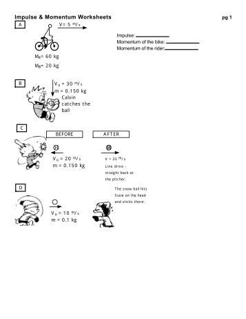 Worksheets Momentum Worksheet Answer Key momentum worksheet impulse worksheets