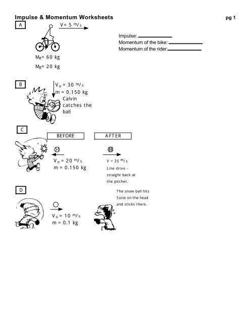 impulse-momentum-worksheets