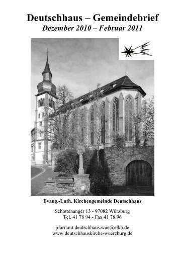 Gemeindebrief Dez. 2010 bis Feb. 2011 - in der Kirchengemeinde ...