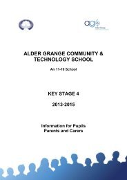 KS4 Options Booklet (download pdf) - Alder Grange Community ...